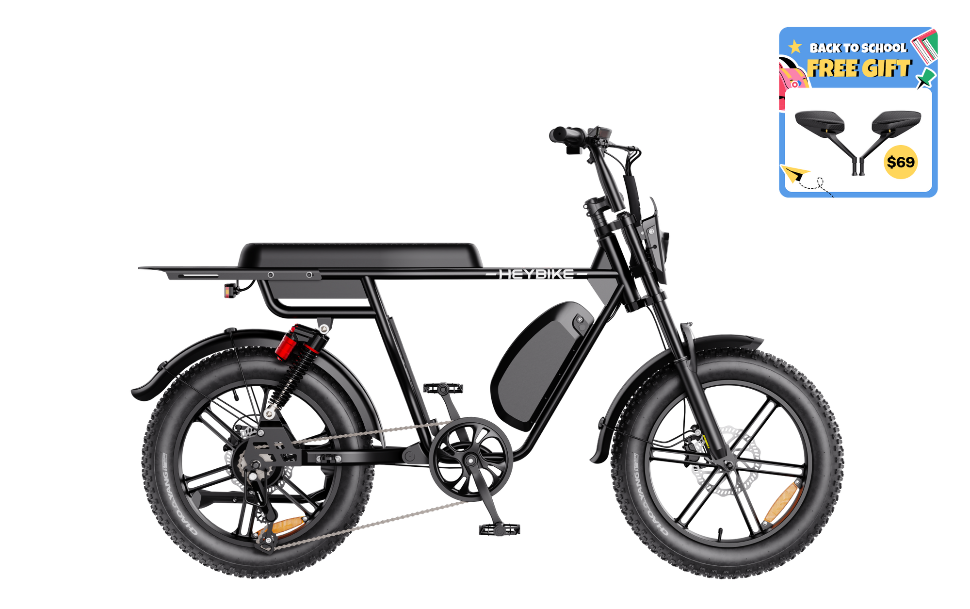 Heybike Saturn in leather black