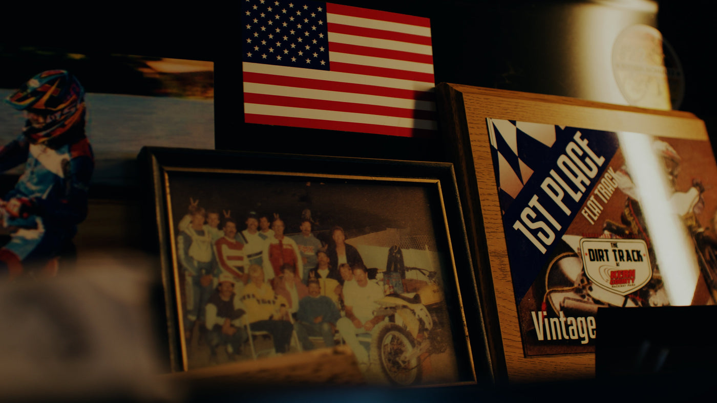 Fantastic 78 racing heritage: family photographs and a first-place dirt track plaque