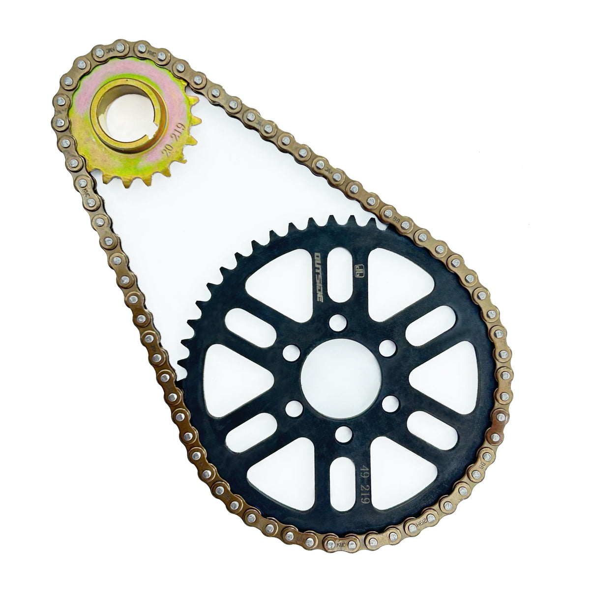 DirtyBike Surron LBX 219 KMC Non-Sealed Primary Belt to Economy Chain Conversion Kit