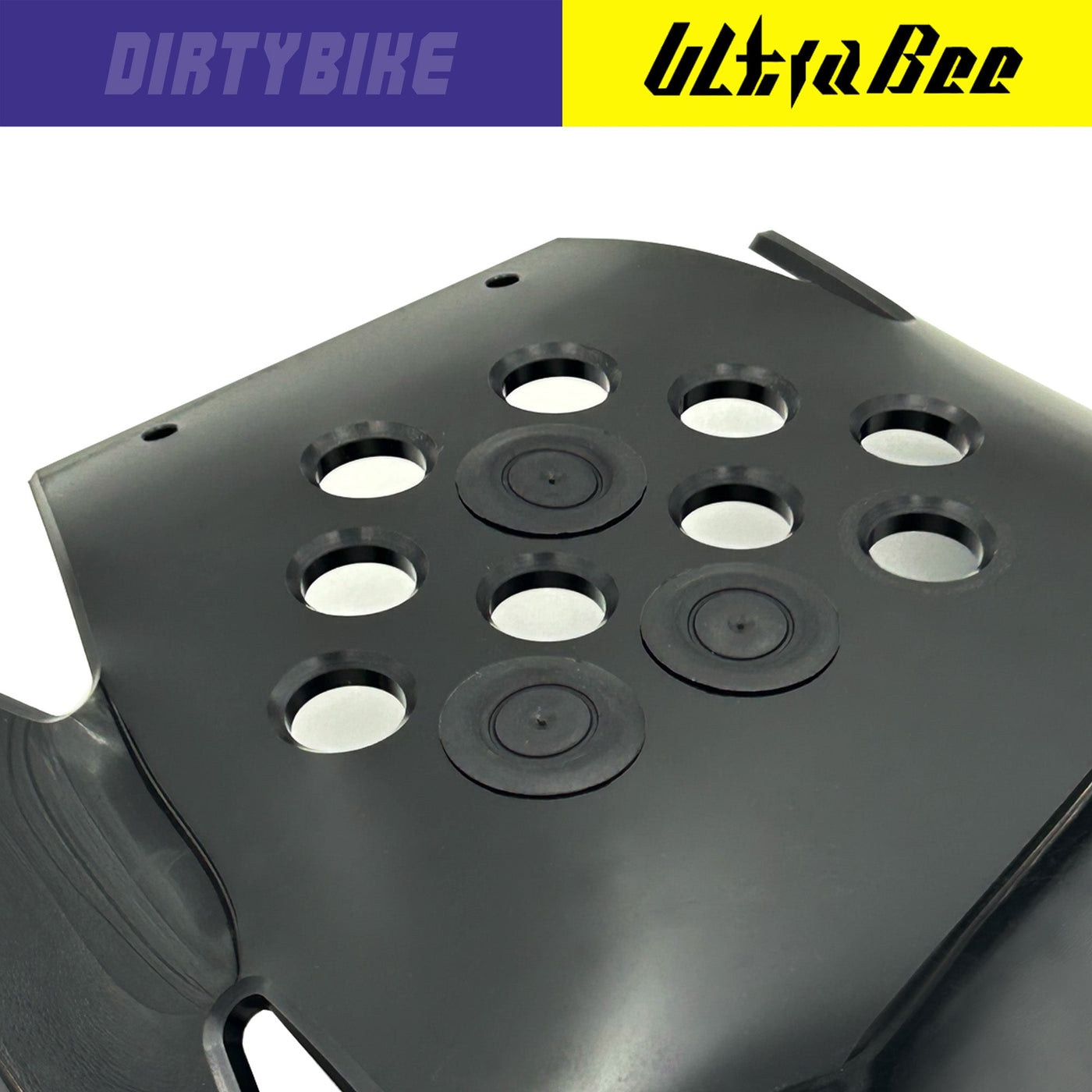 DirtyBike Surron Ultra Bee Hard Enduro Skid Plate Mud Plugs