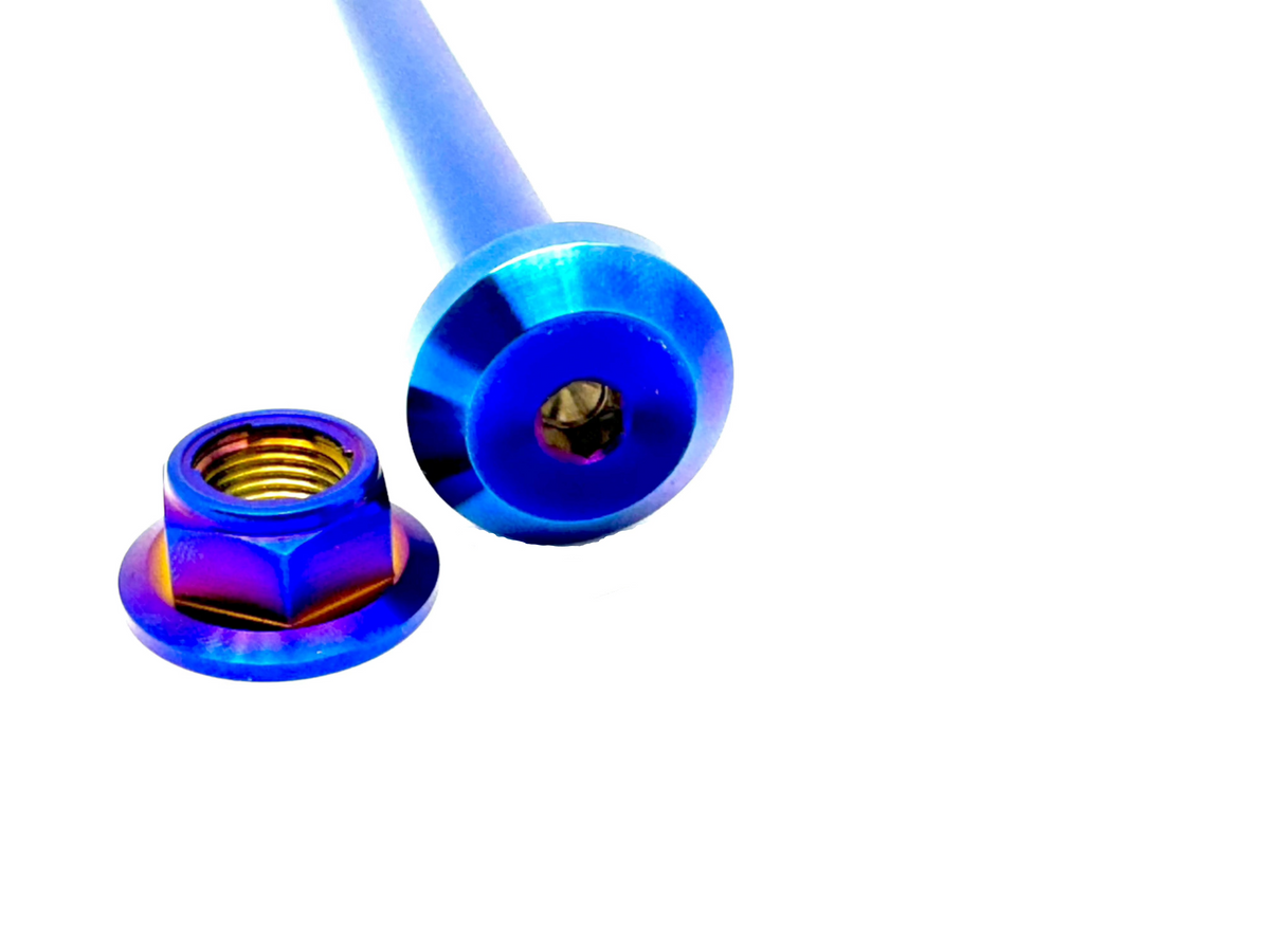 Titanium Surron LBX Jackshaft Bolt and Nut · Titanium Surron, burnt blue