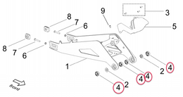 DirtyBike E-Ride Pro SR/3.0 Bearing Kit Swingarm 12mm Shaft - view 3