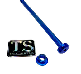 Titanium Surron LBX Jackshaft Bolt and Nut · Titanium Surron, blue