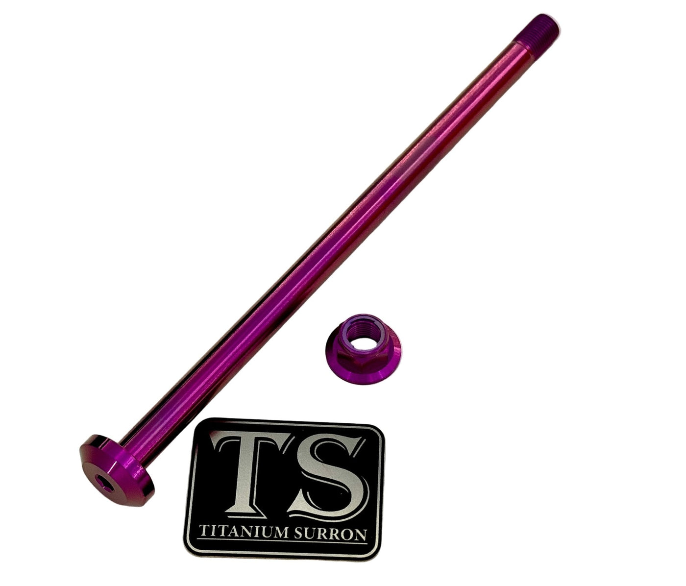Titanium Surron LBX Jackshaft Bolt and Nut · Titanium Surron, purple