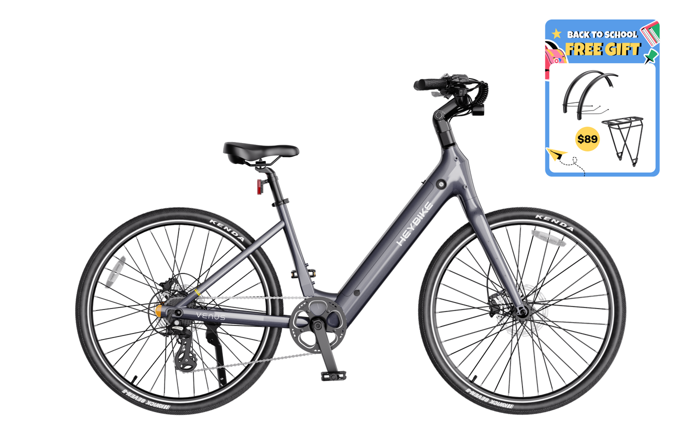 Heybike Venus in titanium gray, view 13