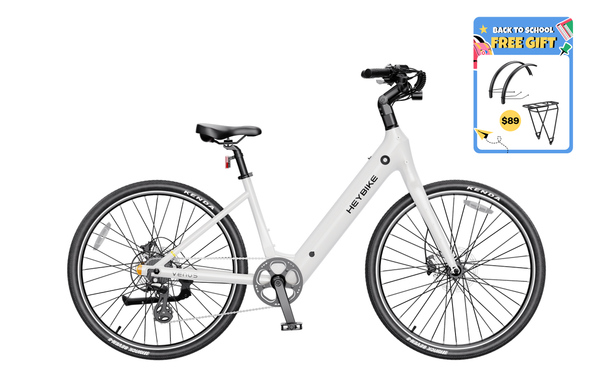 Heybike Venus in pearl white, view 14