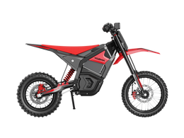 Yozma IN 10 electric dirt bike in red, side profile
