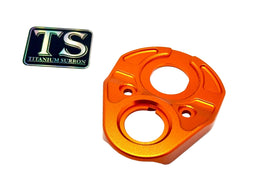 Aluminum Key Cover/ USB Plate for E-Ride Pro · Titanium Surron, burnt orange