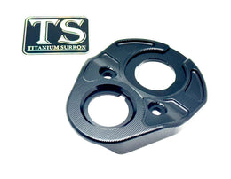 Aluminum Key Cover/ USB Plate for E-Ride Pro · Titanium Surron, black