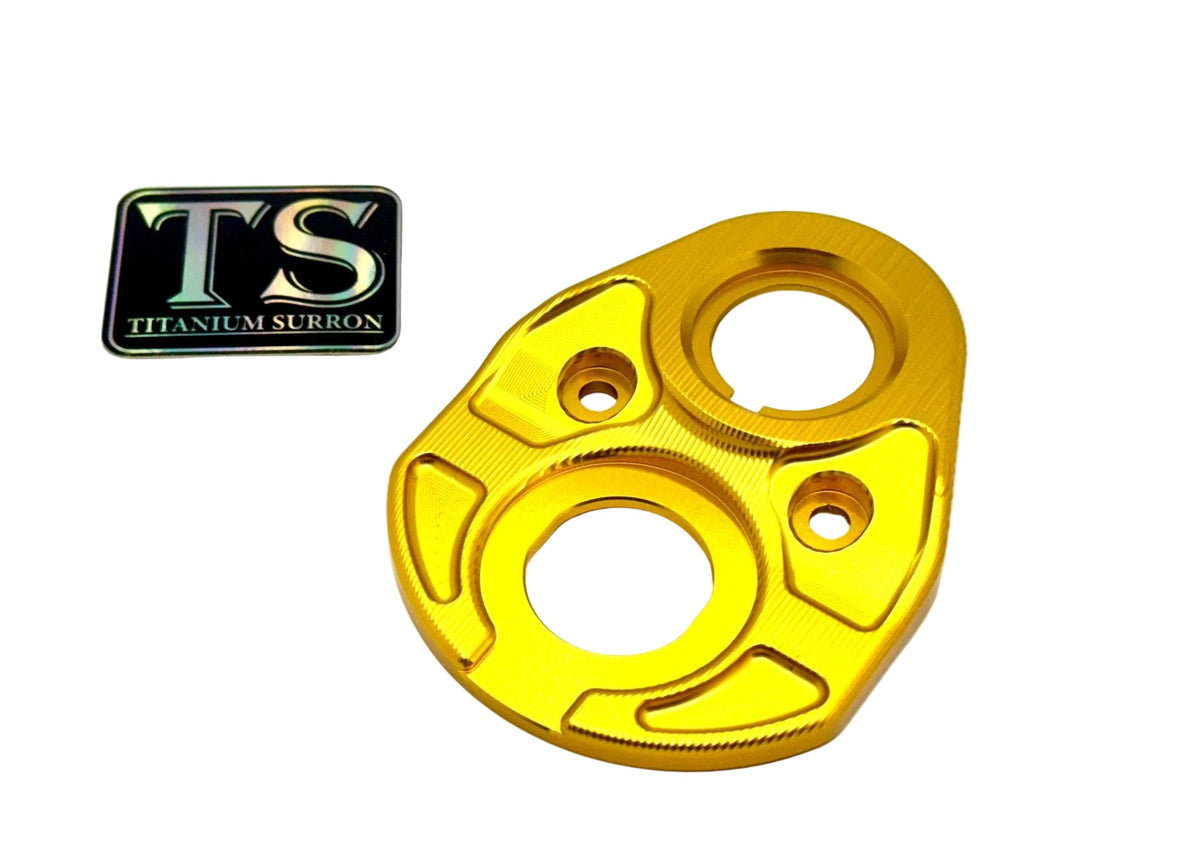 Aluminum Key Cover/ USB Plate for E-Ride Pro · Titanium Surron, gold