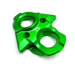 Aluminum Key Cover/ USB Plate for Surron LBX, Segway · Titanium Surron, green