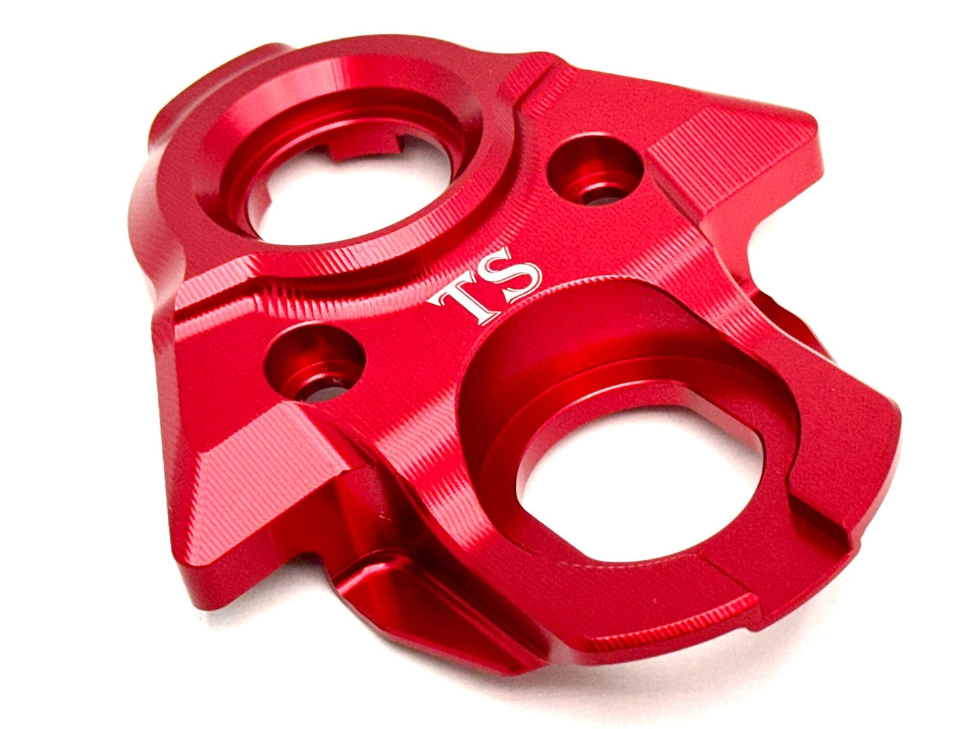 Aluminum Key Cover/ USB Plate for Surron LBX, Segway · Titanium Surron, red