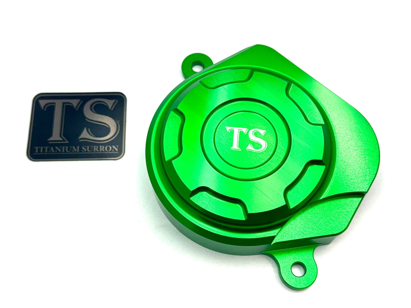 Aluminum Motor Cover for Surron, E-Ride Pro and Segway · Titanium Surron, green