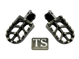 Anodized Aluminum Foot Pegs for Surron and Similar for E-Ride Pro SS, black