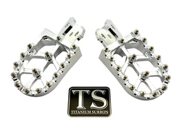 Anodized Aluminum Foot Pegs for Surron and Similar for E-Ride Pro SS, silver