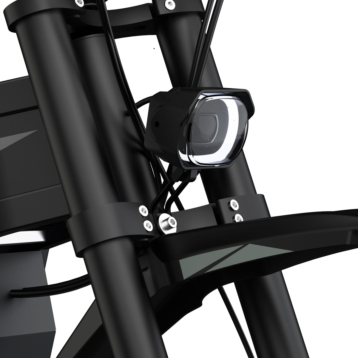 A double-shoulder fork with 180 mm of travel