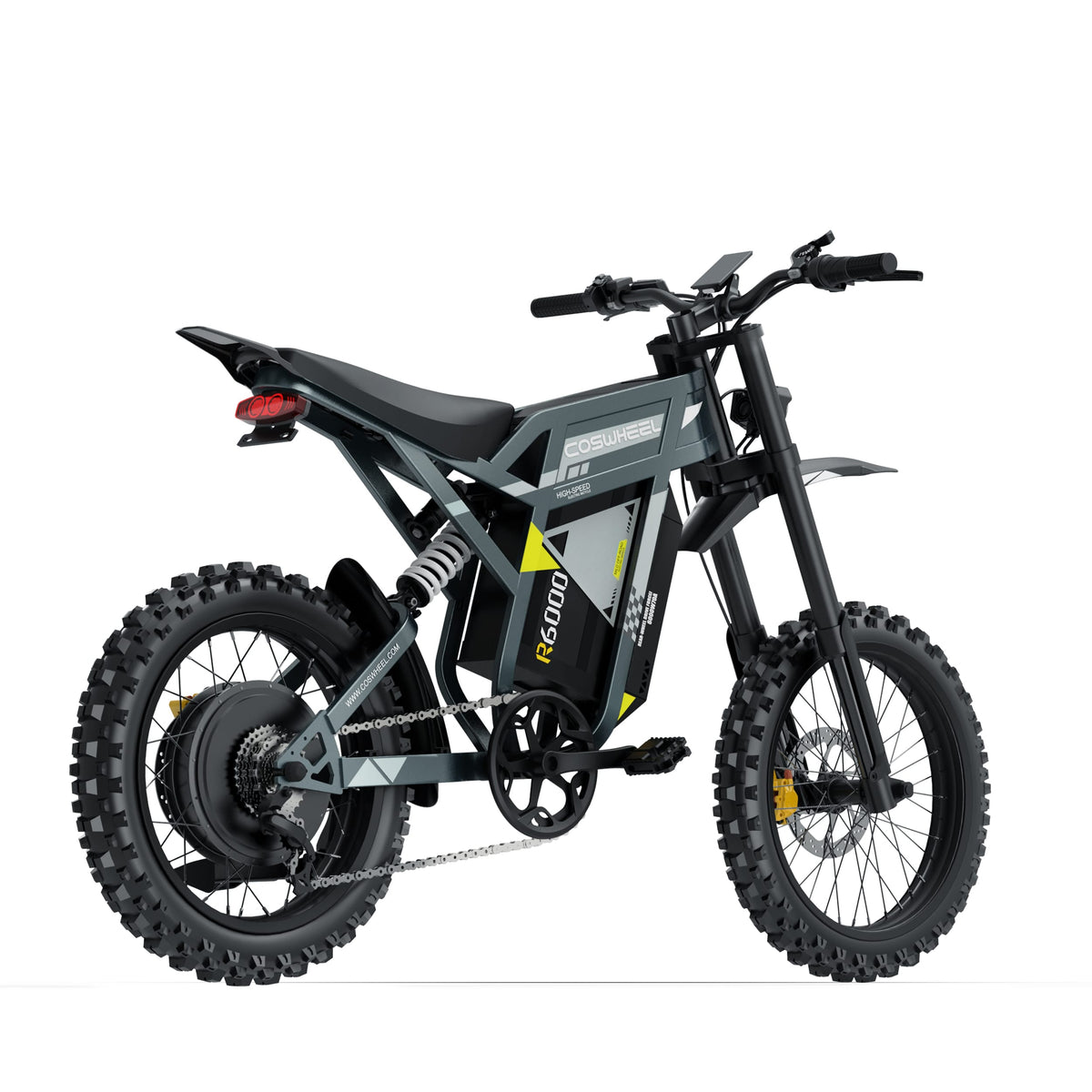 Coswheel R6000 in gray, rear three-quarter view