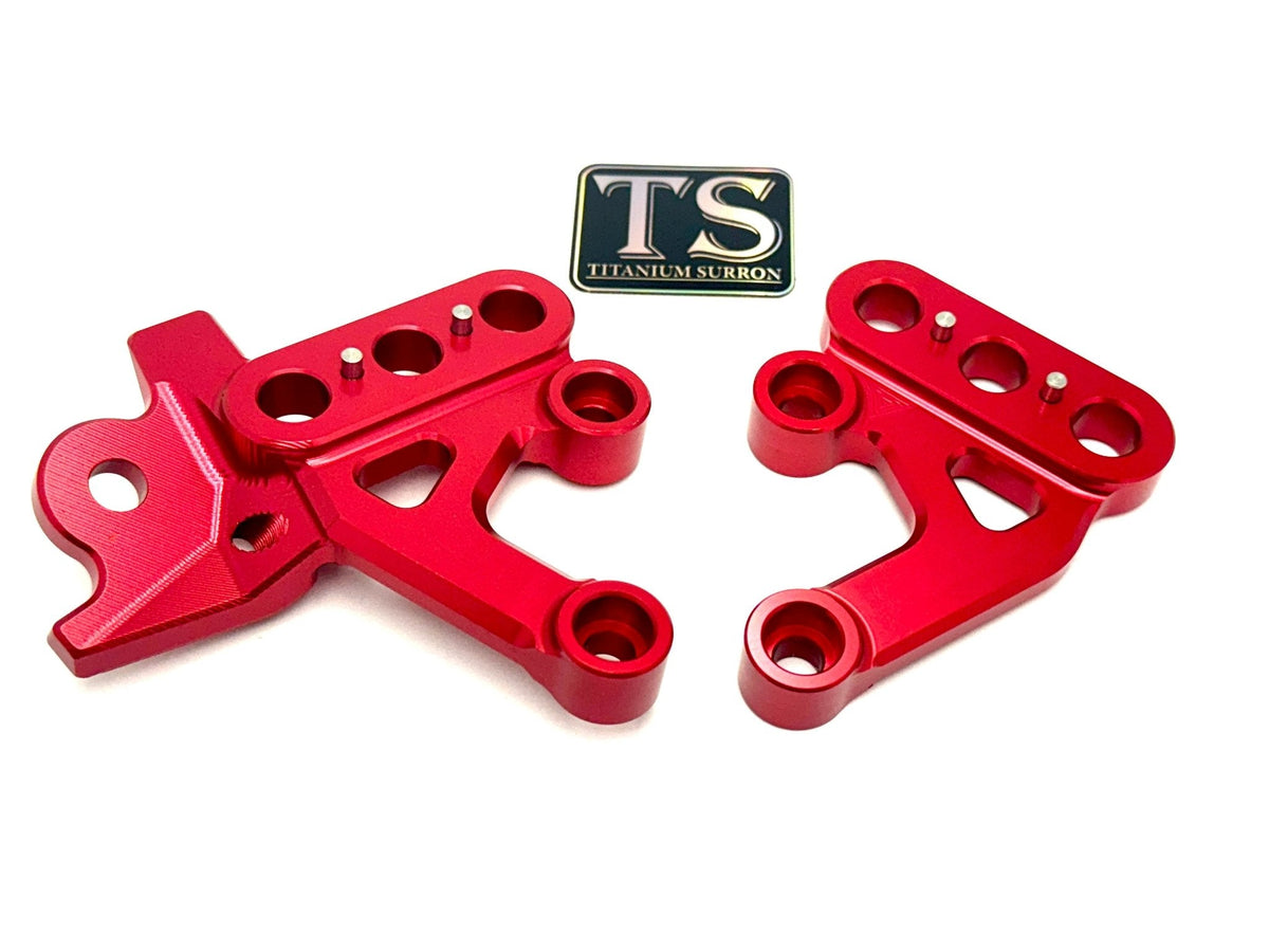 CNC Aluminum Footpeg Bracket for E-Ride Pro SS, red