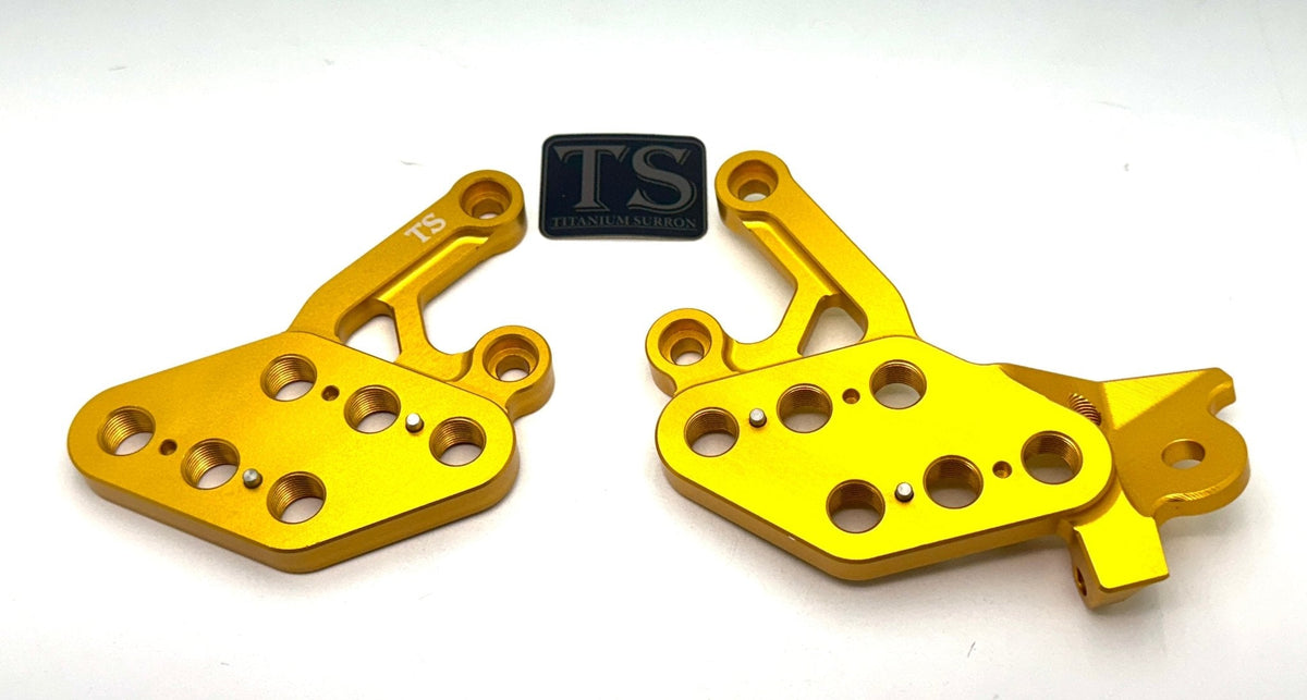 Custom CNC Aluminum Footpeg Drop Bracket for Surron LBX and E-Ride Pro…, gold