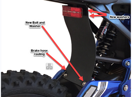 DirtyBike Surron LBX Shock Protector Mud Guard, XL For Seat Extensions - view 6