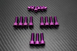 Titanium KKE Fork Bolt Kits · Titanium Surron, purple