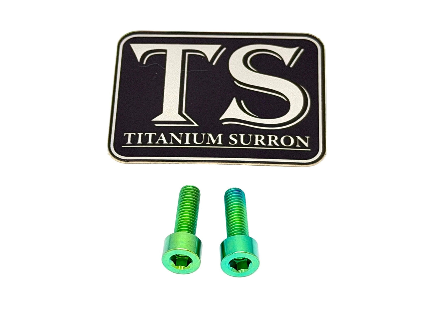 E-Moto Throttle Titanium Bolts (Two bolts) for E-Ride Pro SS, green