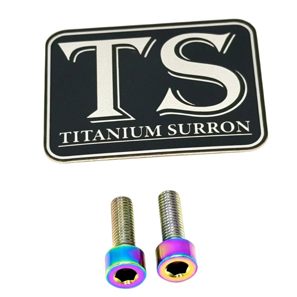 E-Moto Throttle Titanium Bolts (Two bolts) for E-Ride Pro SS, rainbow