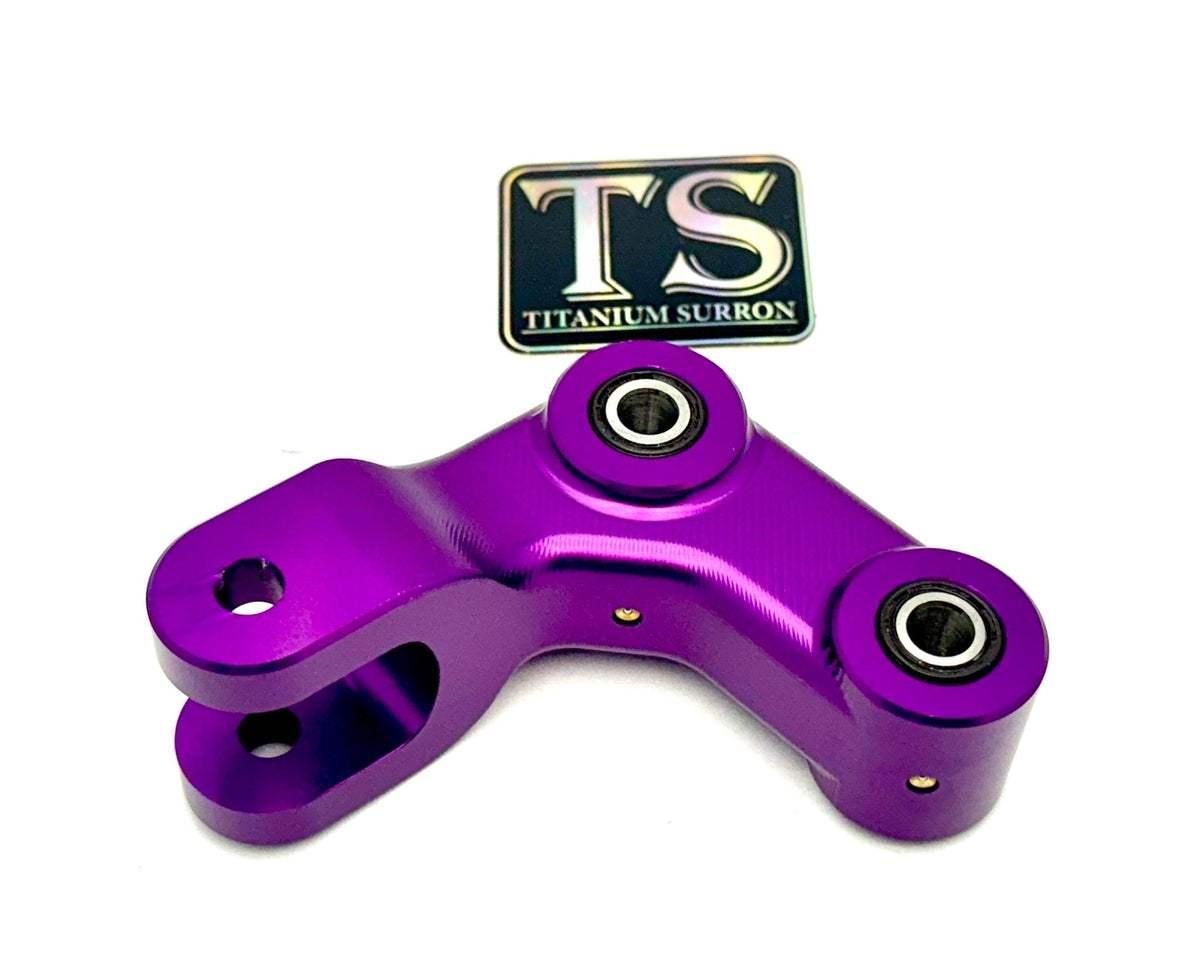 E-Ride Pro (All Models) Custom Rear Suspension Rocker Arm · Titanium Surron, purple