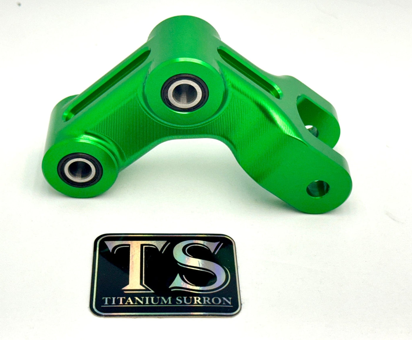 E-Ride Pro (All Models) Custom Rear Suspension Rocker Arm · Titanium Surron, green