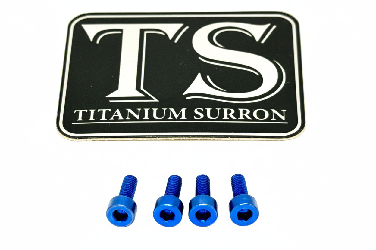 E-Ride Pro Display Protector Titanium Bolts · Titanium Surron, blue