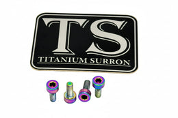 E-Ride Pro Display Protector Titanium Bolts · Titanium Surron, rainbow