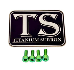 E-Ride Pro Display Protector Titanium Bolts · Titanium Surron, green
