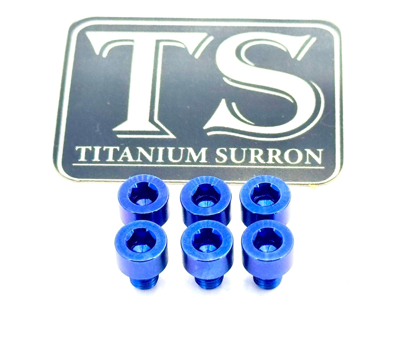 EBMX X9000 Heat Sink Titanium Bolt Kits (6) · Titanium Surron, blue