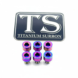 EBMX X9000 Heat Sink Titanium Bolt Kits (6) · Titanium Surron, rainbow