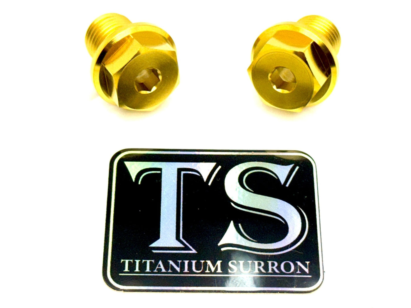 Titanium FastAce Forks Axle Bolts · Titanium Surron, gold