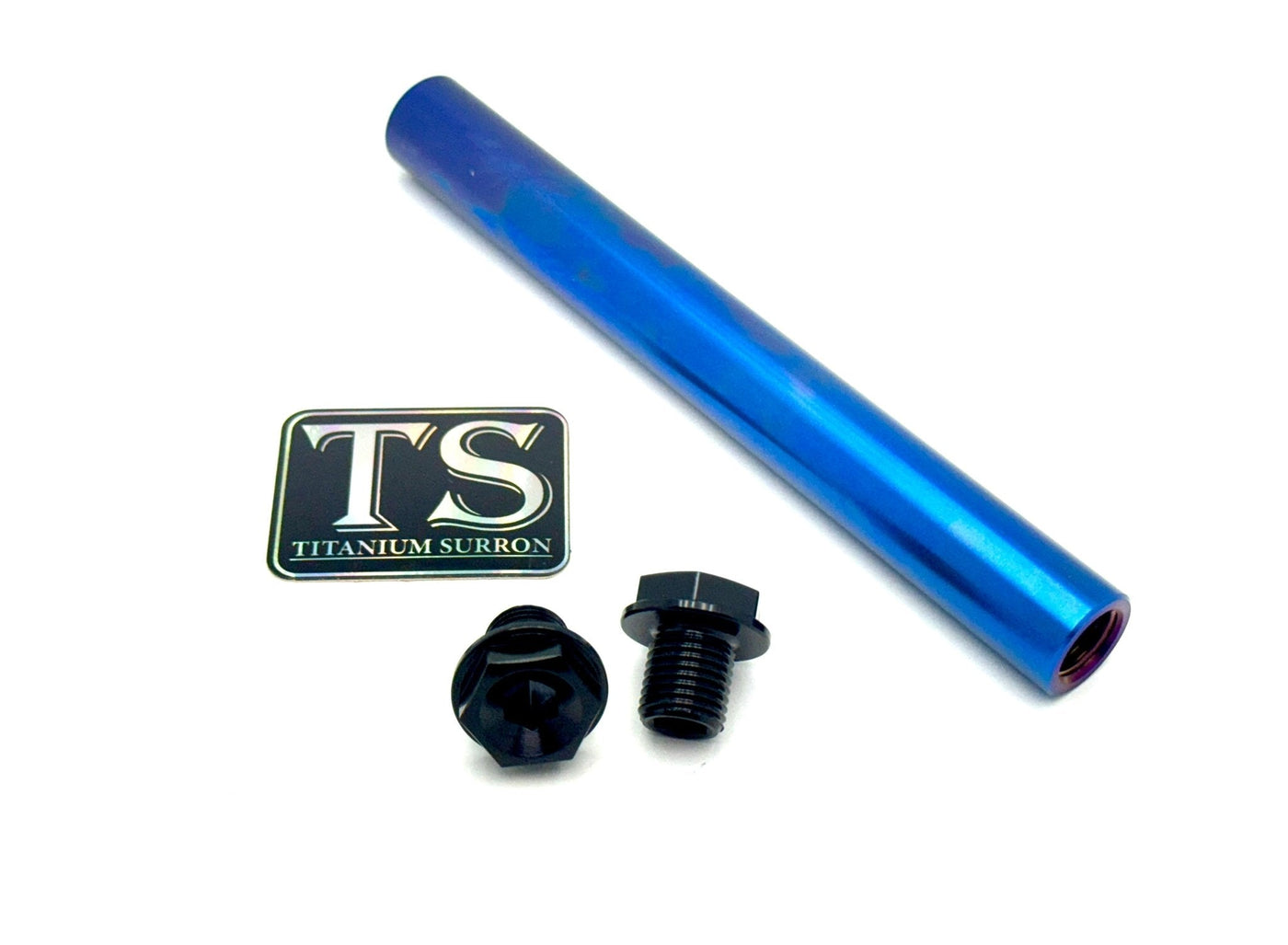 FastAce Fork Titanium Axle and Two Axle Bolts (3 Pieces) · Titanium Surron, black
