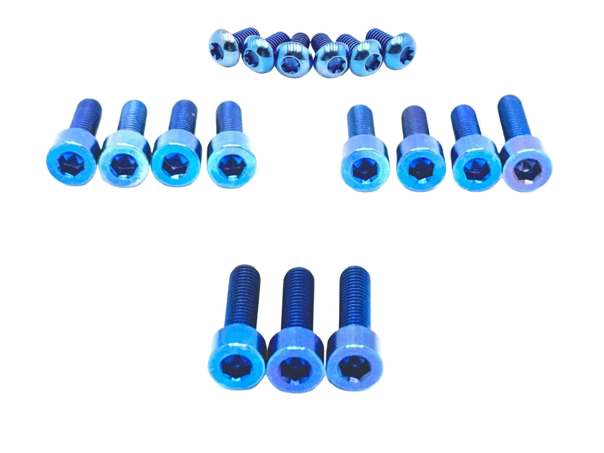 Titanium Manitou Dorado Fork Bolt Kits for E-Ride Pro SS, blue