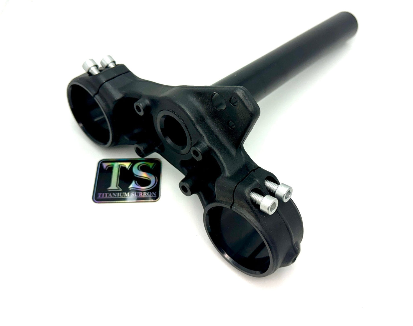 FastAce Steering Tube and Flat Lower Crown · Titanium Surron, view 1