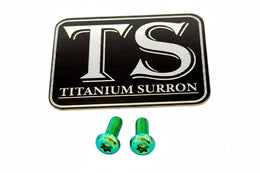 Formula Brake Reservoir Cap Titanium Bolts · Titanium Surron, green