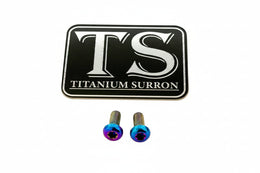 Formula Brake Reservoir Cap Titanium Bolts · Titanium Surron, rainbow