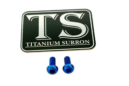 Formula Brake Reservoir Cap Titanium Bolts · Titanium Surron, blue
