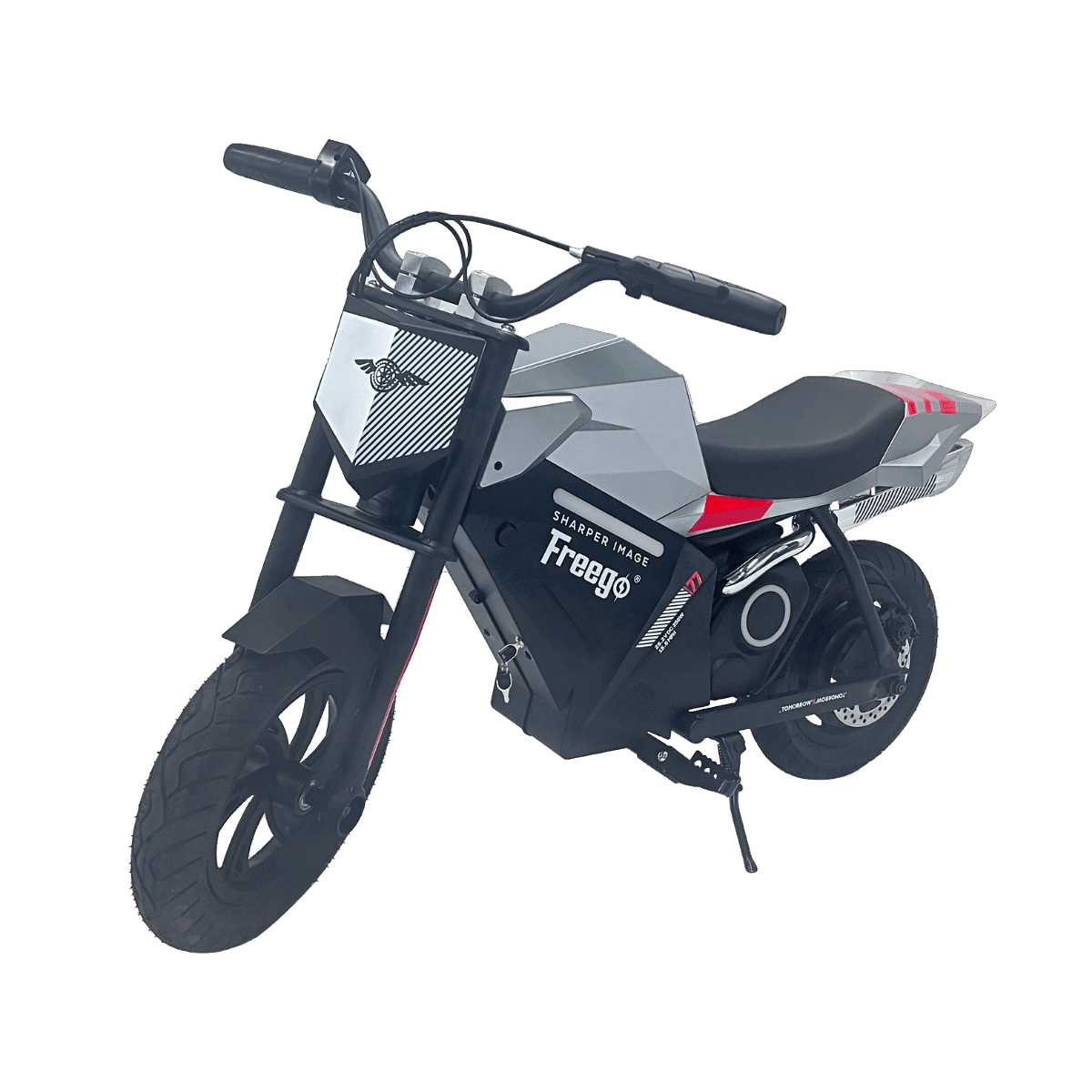 Freego K1 kids electric motorbike, front three-quarter product view