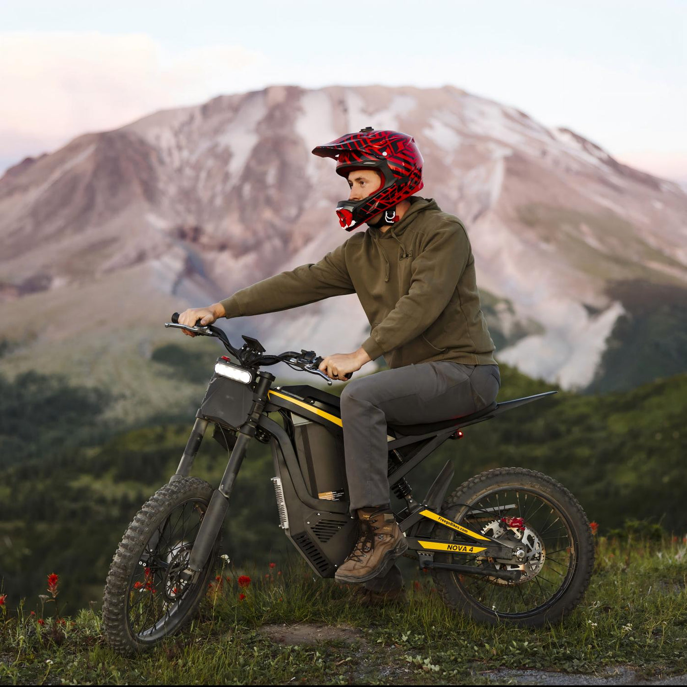 Freego Nova 4 ridden on a hillside track