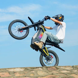 Freego Nova 4 ridden on the back wheel on a paved slope