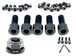 Titanium Front and Rear Wheel Bolt Kit for E-Ride Pro SS, black