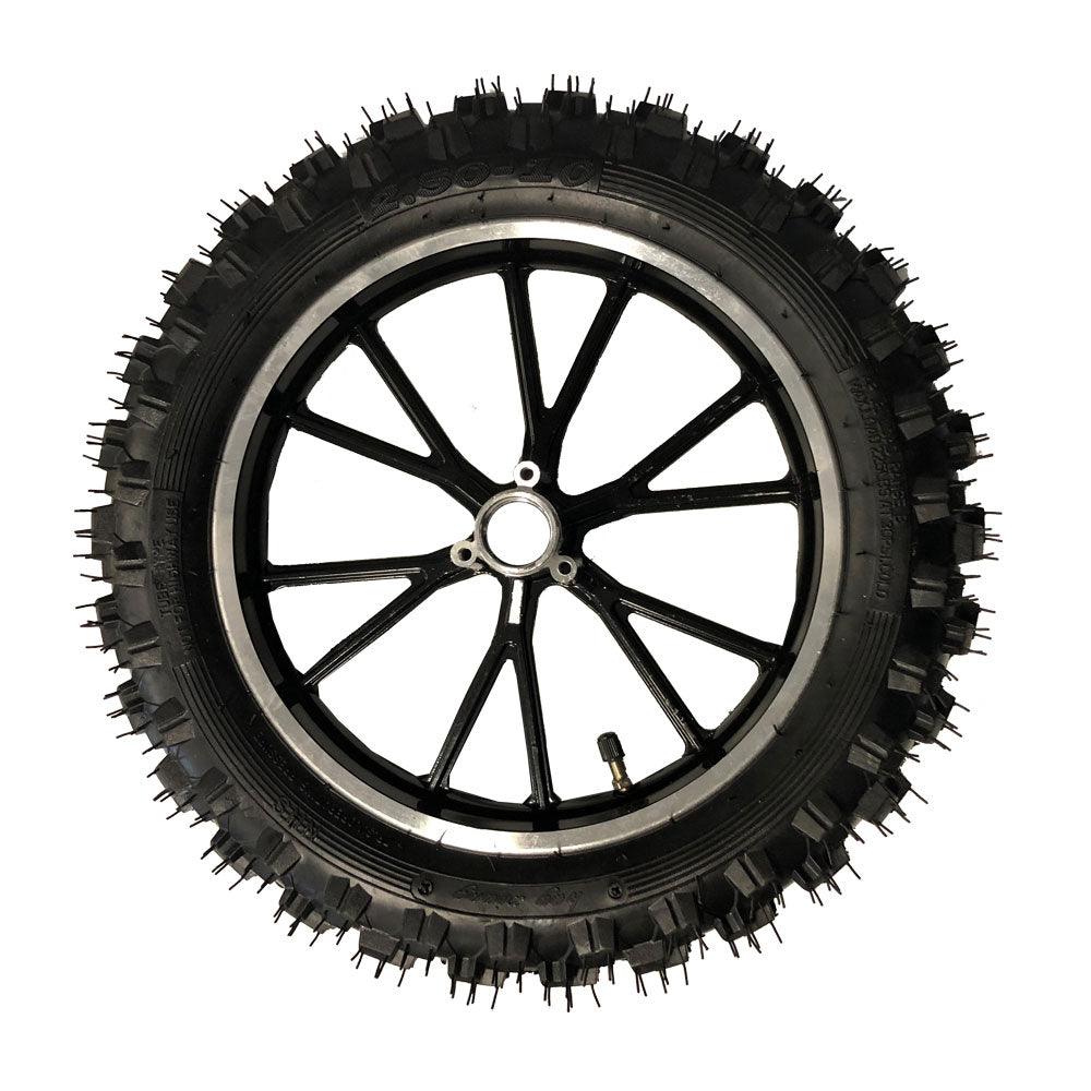 MotoTec 50cc Demon Rear Wheel Complete 2.50-10