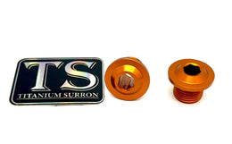 KKE Fork Axle End-Nuts — E-Moto (Set of 2) · Titanium Surron, burnt orange (aluminum only)
