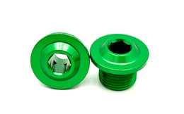 KKE Fork Axle End-Nuts — E-Moto (Set of 2) · Titanium Surron, green