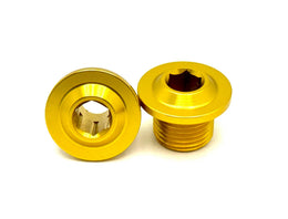 KKE Fork Axle End-Nuts — E-Moto (Set of 2) · Titanium Surron, gold