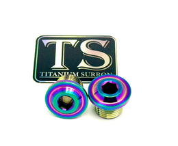 KKE Fork Axle End-Nuts — E-Moto (Set of 2) · Titanium Surron, rainbow (titanium only)